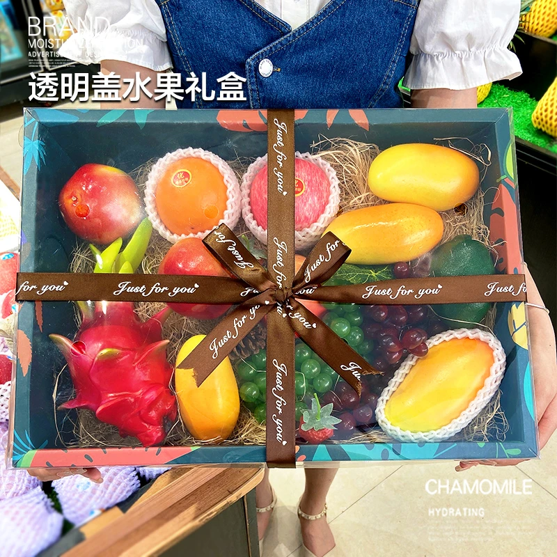 透明盖水果礼盒空盒子通用水果包装盒高档10-15斤混搭礼品盒批发