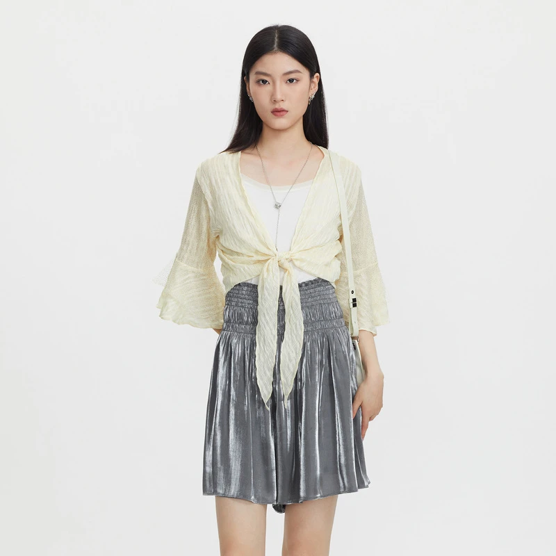 【粉丝专享】圣迪奥时尚设计师款纯色百搭上衣S232Z2802