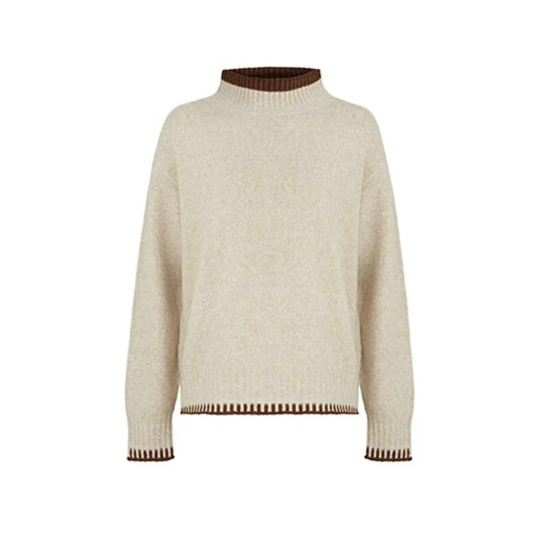 【大叔专享】sdeer气质百搭休闲轻奢设计款套头针织衫S233Z3577