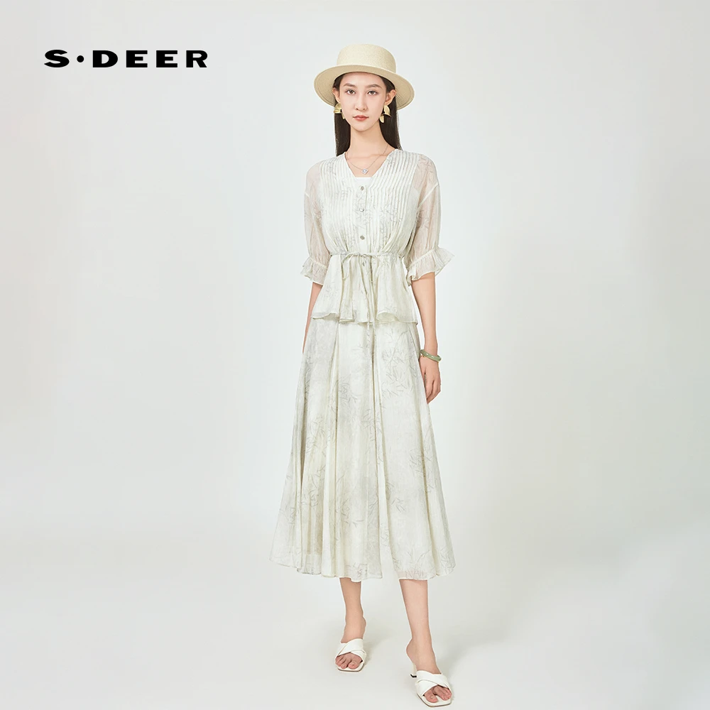 【粉丝专享】圣迪奥轻奢百搭时尚休闲短袖衬衫S242Z0444