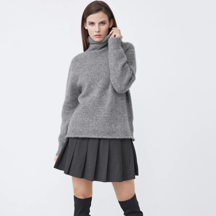 【小云总专属】S.DEER套头卷边不规则落肩袖针织衫S21483513