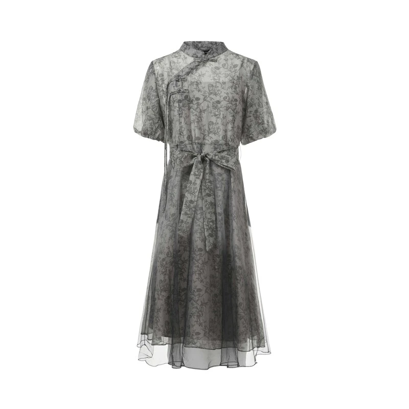 【粉丝专享】圣迪奥新中式国风优雅气质高端轻奢连衣裙S242Z12Q2