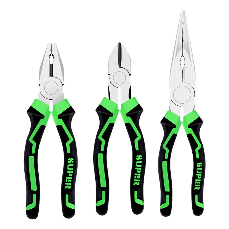 工业老虎钳钢丝钳多功能万用老虎大全电工尖嘴工业级斜口特种手钳