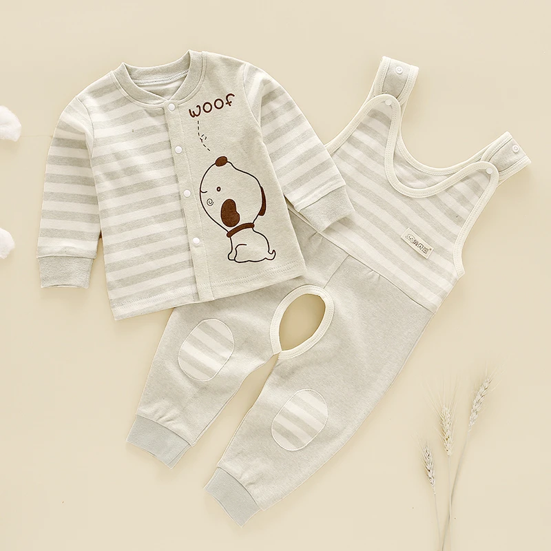 新生婴护肚纯棉裤新生儿婴儿背带裤男女宝薄款连体儿童高腰舒适透