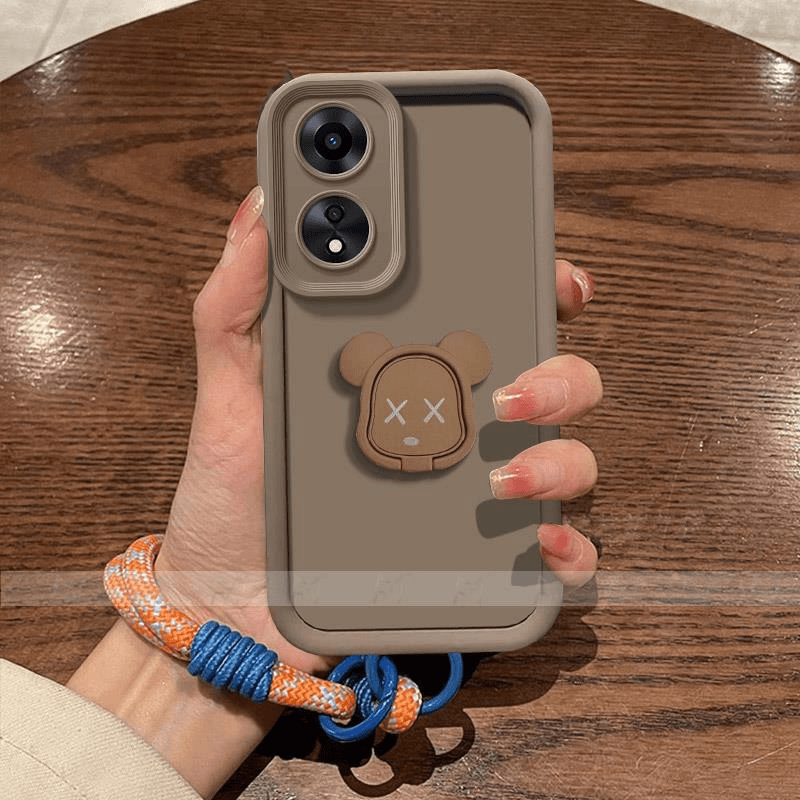 OPPOA1活力版手机壳指环暴力熊带挂绳镜头全包硅胶防摔软壳新款男
