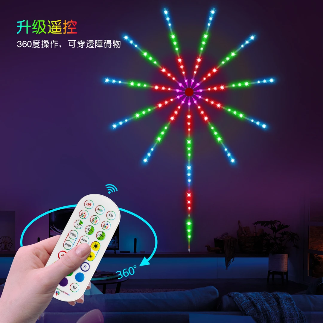 KESHU led烟花灯装饰 LED灯带app音乐5v流水 幻彩烟花灯氛围灯