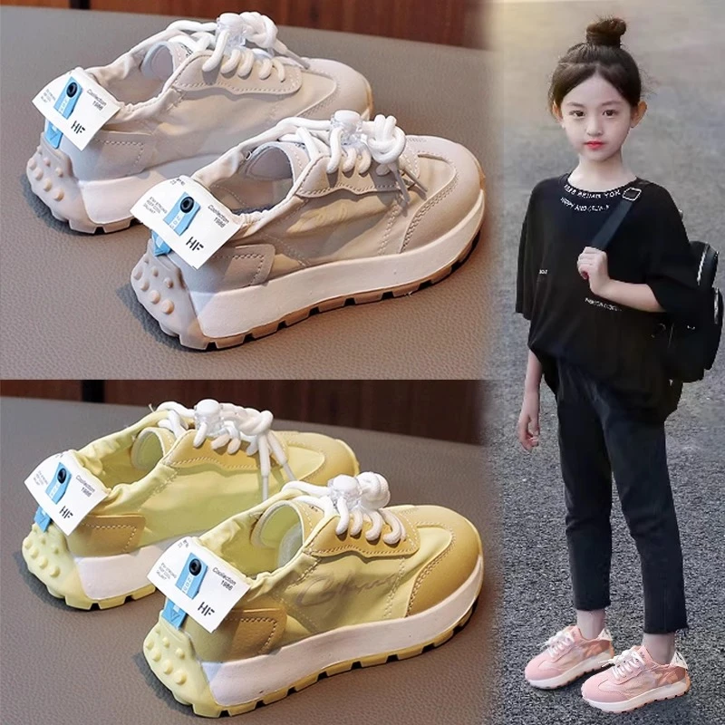 女童运动鞋春季2025新款儿童透气阿甘跑步鞋中大童女孩轻便春秋款