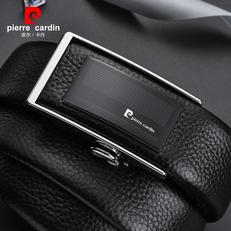 皮尔卡丹男士皮带韩版休闲头层牛皮青年男款腰带自动扣皮带男士