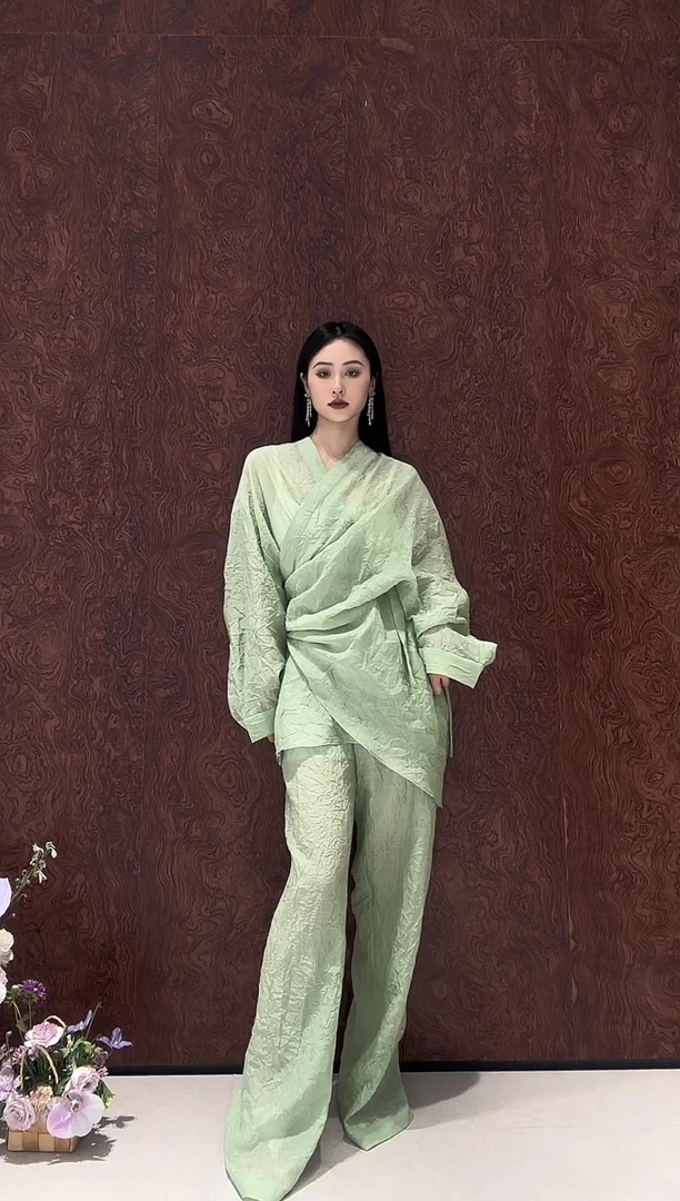 董小姐买手店M essential压褶围裹系结衬衫