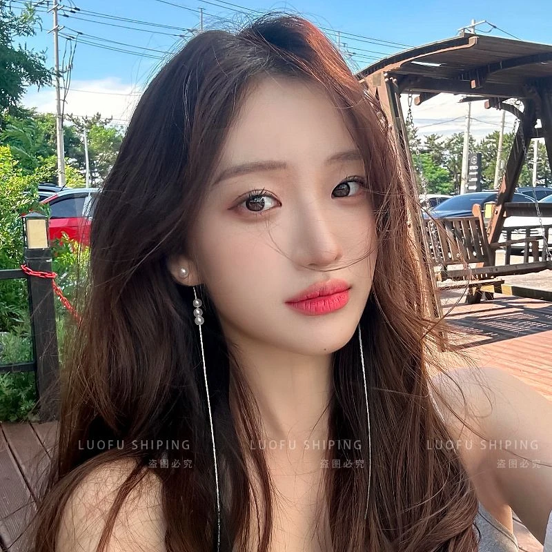 清冷高级感长款超长耳环法式复古流苏耳线日常轻奢耳饰