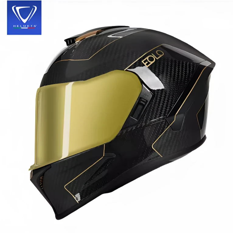 微瑕意大利维特双镜片碳纤维摩托车头盔男女防机车摩旅轻赛车全盔