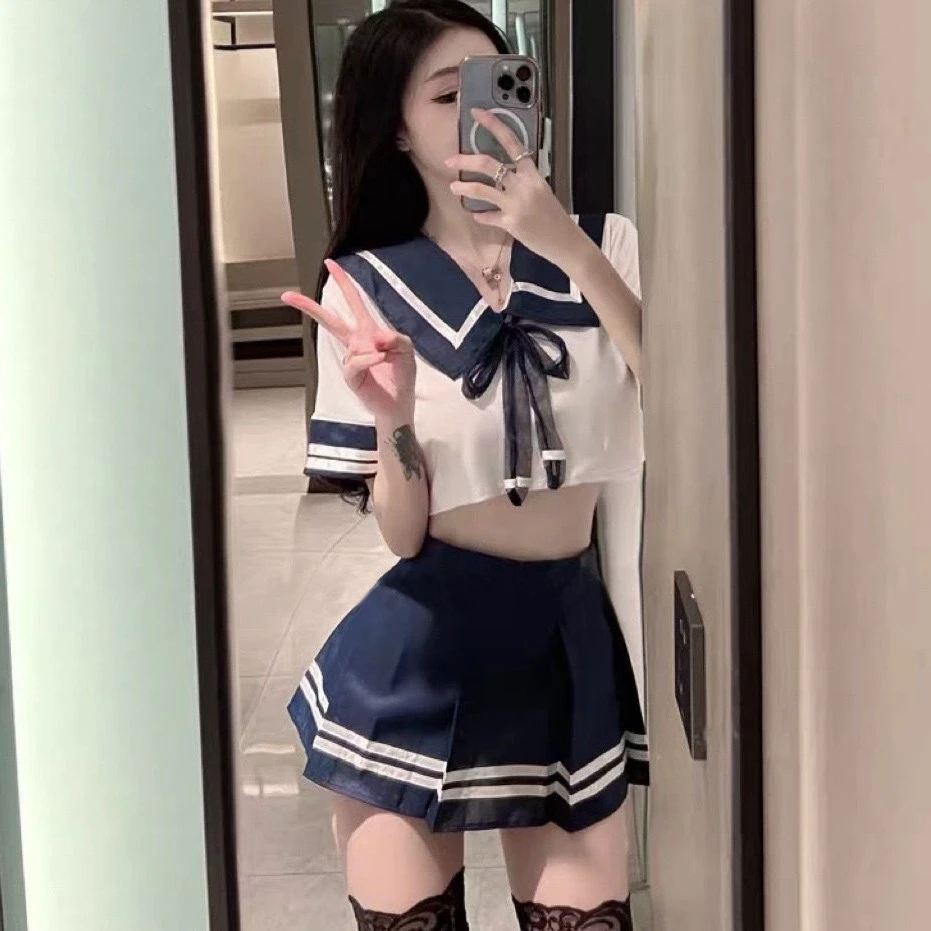 日系少女水手服cosplay性感jk学院风甜美纯欲短裙制服套装短款