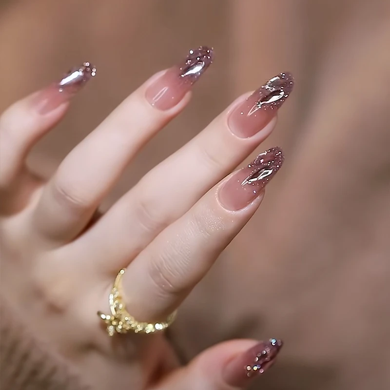 美甲高端纯手工穿戴甲短中长款2025新款高级感甲片穿戴式美甲指甲