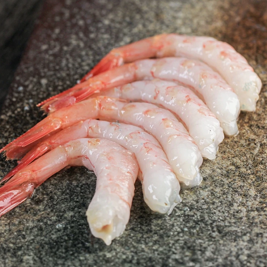 【小两口冻品】格陵兰皇冠90/150规格生甜虾刺身1kg/盒大连发货