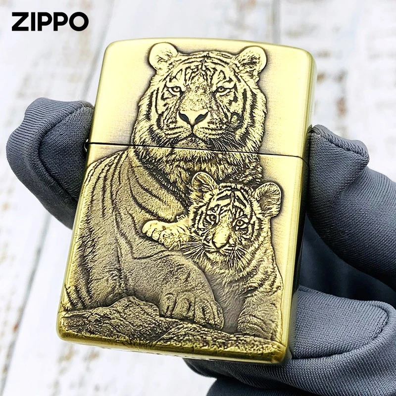 ZIPPO打火机高货虎虎生威防风正品浮雕盔甲DYJ1
