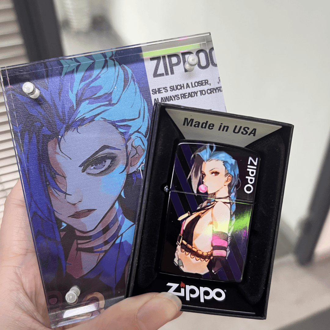 ZIPPO防风火机金克斯-亮面彩漆送亚克力展示盒