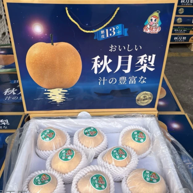秋月梨【8头礼盒装】｜大果，毛重8斤上下
