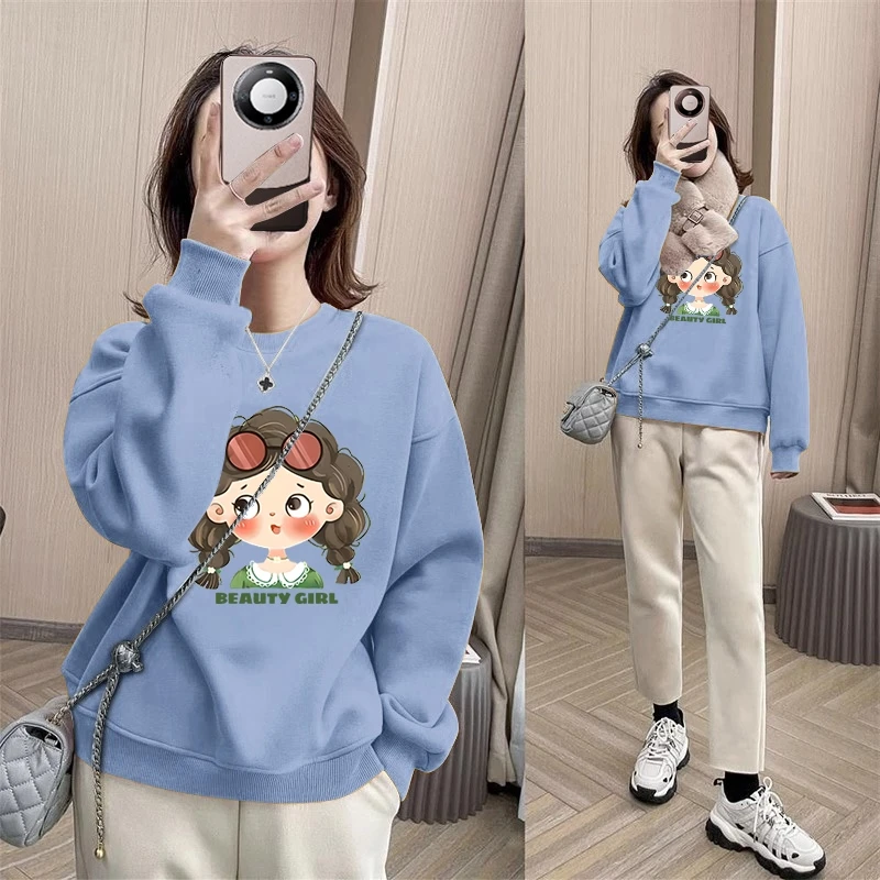 秋冬新款卫衣女宽松上衣ins新潮洋气棉外套春秋款卫衣春秋款女