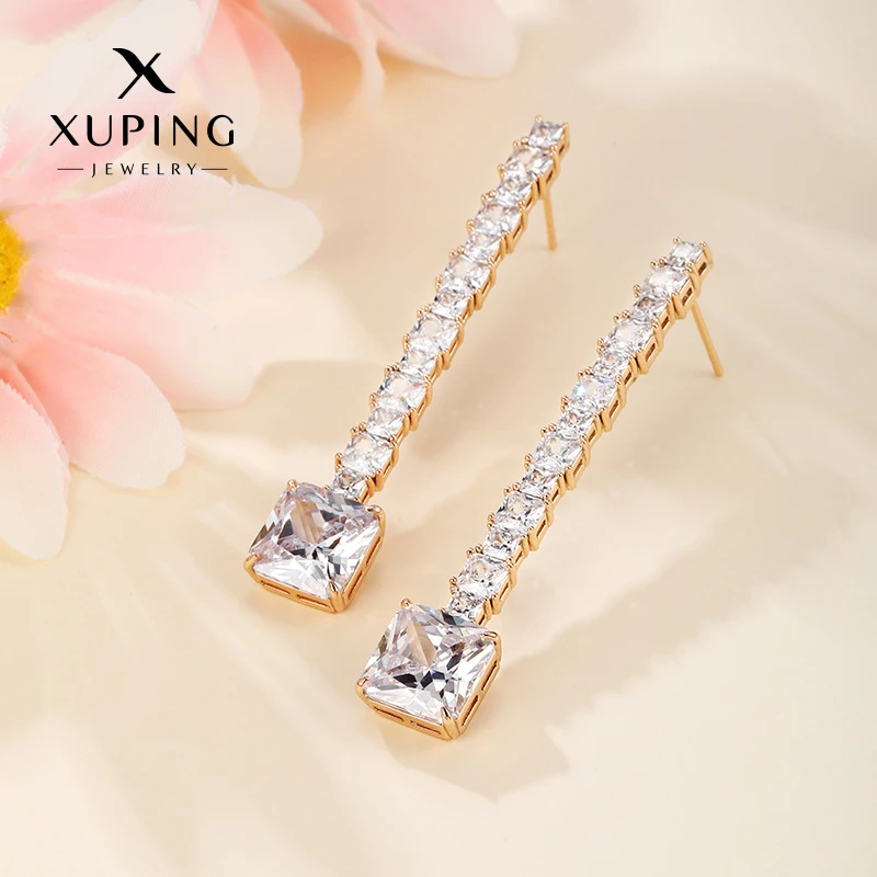 XUPING/旭平首饰 合金合成锆石耳饰 【潘生福利】时尚GD X000766193