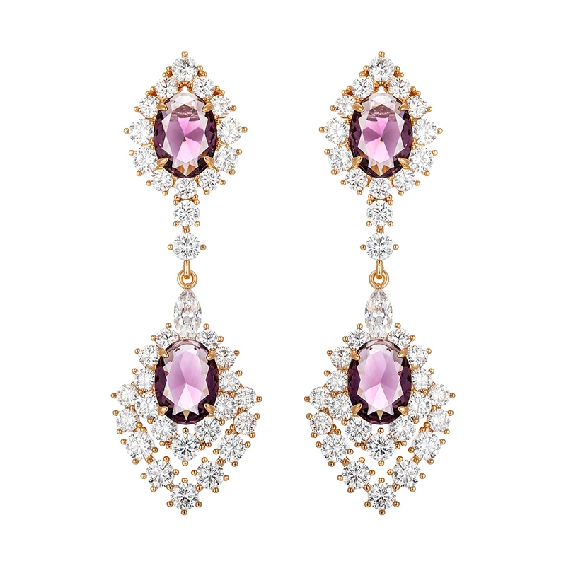 XUPING/旭平首饰 合金合成锆石耳饰 娇妈仓