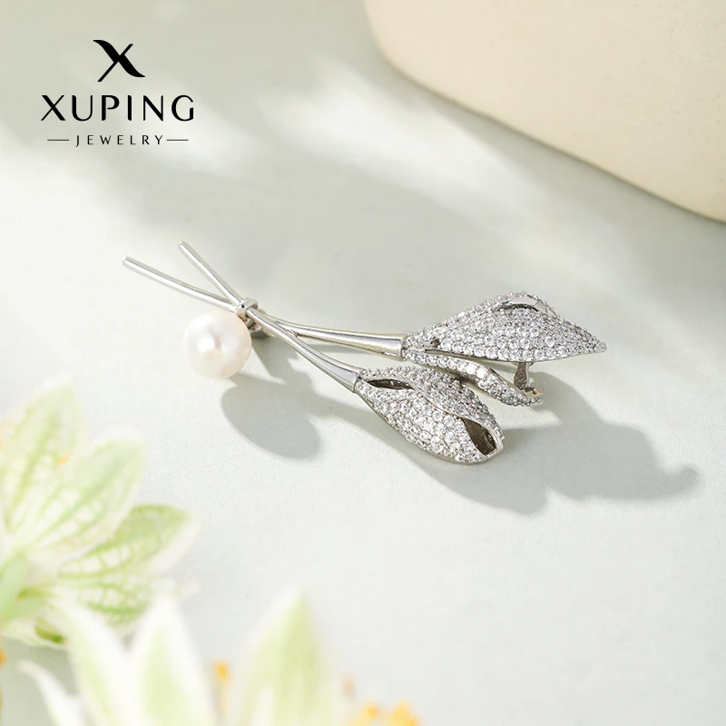 XUPING/旭平首饰 合金合成锆石胸针 春日焕新胸针GDJ X000851673