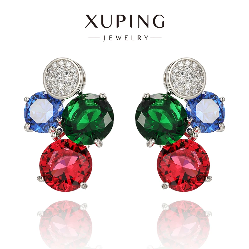 XUPING/旭平首饰 合金合成锆石耳饰 新年百搭时尚 GDX X000817296
