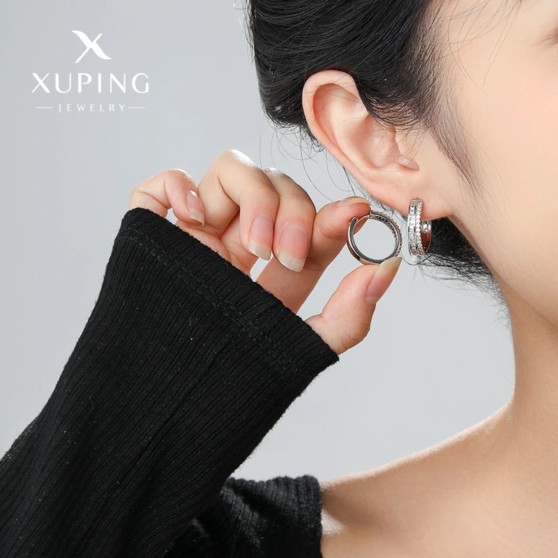 XUPING/旭平首饰 合金合成锆石耳饰 气质甜美百搭 GDJ X000841493