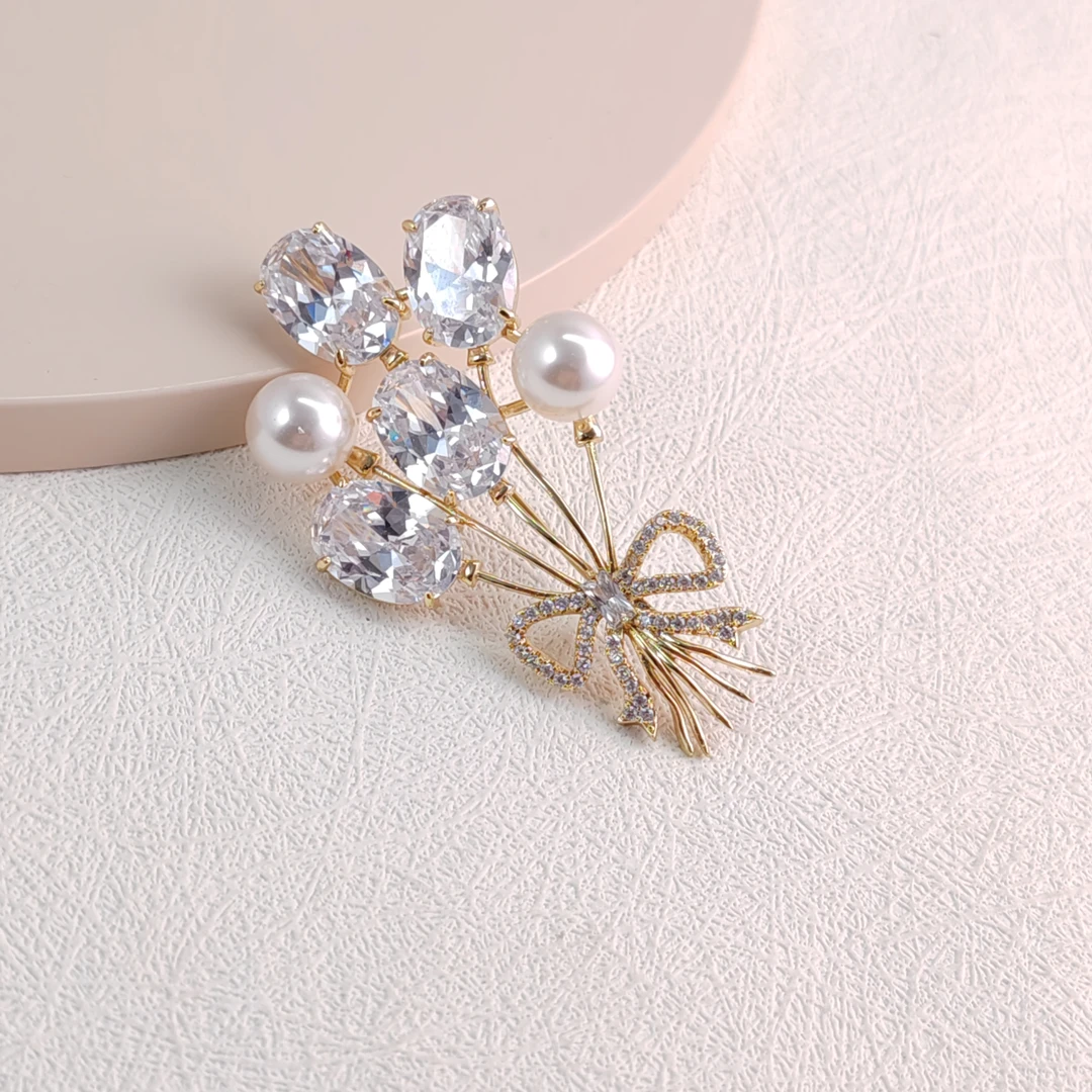 XUPING/旭平首饰 合金合成锆石胸针 情人节时尚气质GDX S00109516