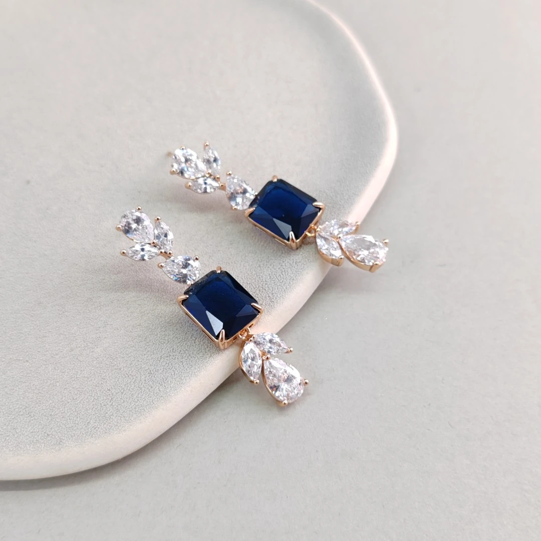 XUPING/旭平首饰 合金合成锆石耳饰 春日焕新耳钉 GDJ X000835381