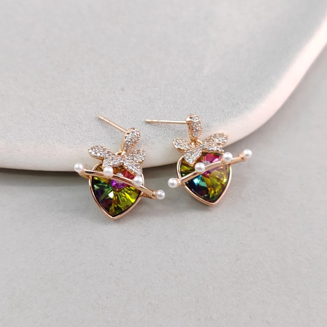 XUPING/旭平首饰 合金仿水晶耳饰 秋上新浪漫时尚 GDJ X000854353