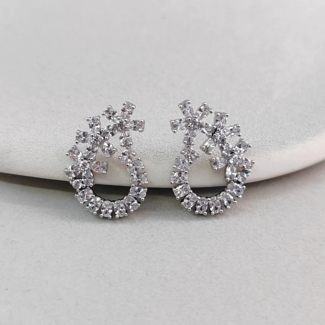 XUPING/旭平首饰 合金合成锆石耳饰 新年狂欢耳钉 GDJ X000689573