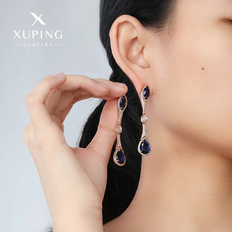 XUPING/旭平首饰 合金合成锆石耳饰 欧若风【潘生福利】 X000803731