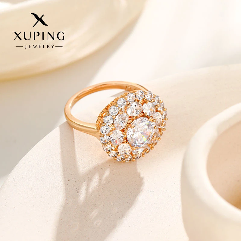 XUPING/旭平首饰 合金合成锆石戒指 时髦出游季 GDJ X000899903