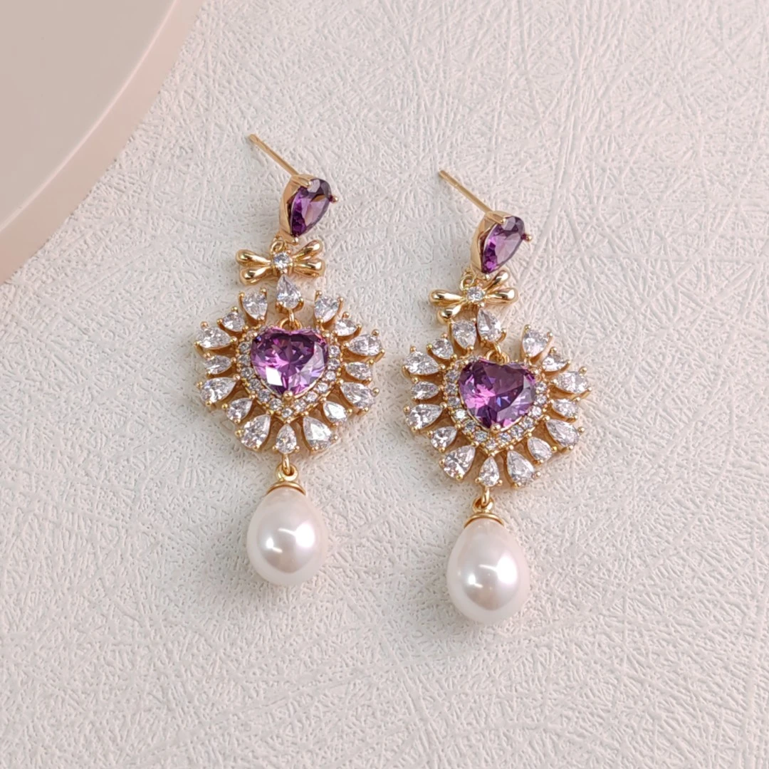 XUPING/旭平首饰 合金合成锆石耳饰 欧若风小众 GDY X000987998