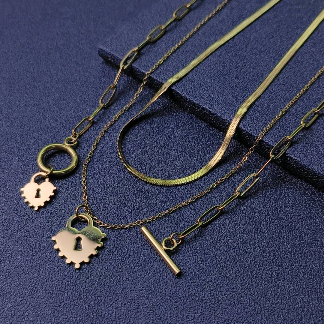 XUPING/旭平首饰 合金项链 百搭简约气质三层项链 GDW T000651313