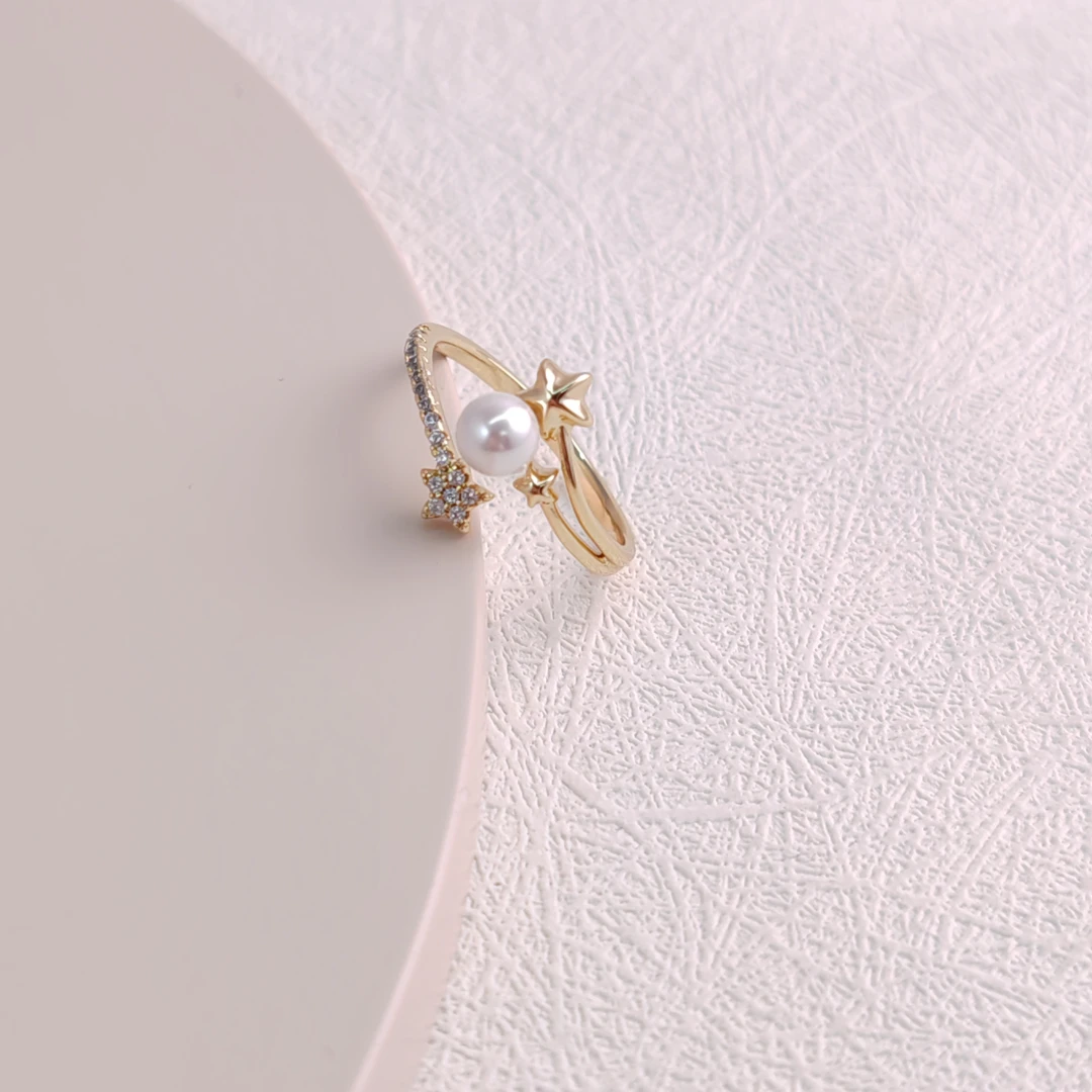 XUPING/旭平首饰 合金仿珍珠戒指 雅丹风时尚气质GDX X000949231A