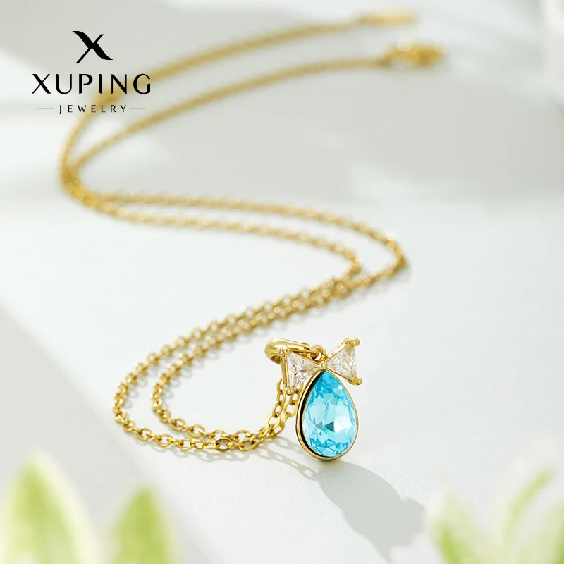 XUPING/旭平首饰 合金项链 秋冬上新蝴蝶结项链 GDJ X000939363