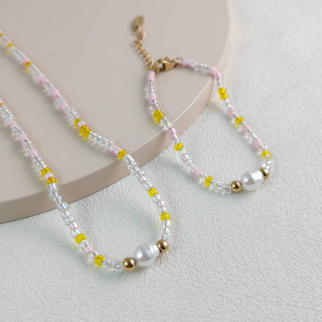 XUPING/旭平首饰 不锈钢亚克力项链 雅丹风百搭款 GDJ T001031496