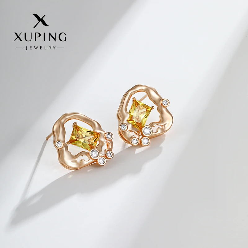 XUPING/旭平首饰 合金合成锆石耳饰 龙年轻奢百搭 GDX X000662410