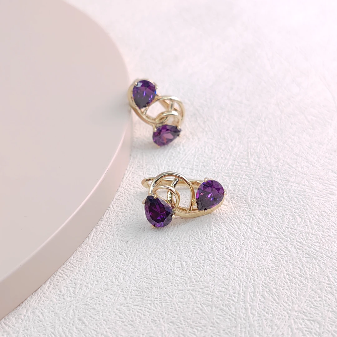 XUPING/旭平首饰 合金合成锆石耳饰 欧若风【潘生福利】X000938294