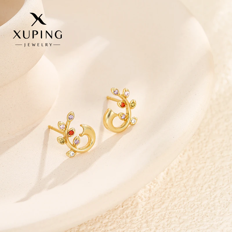 XUPING/旭平首饰 合金合成锆石耳饰 雅丹风时尚GDX X000949136