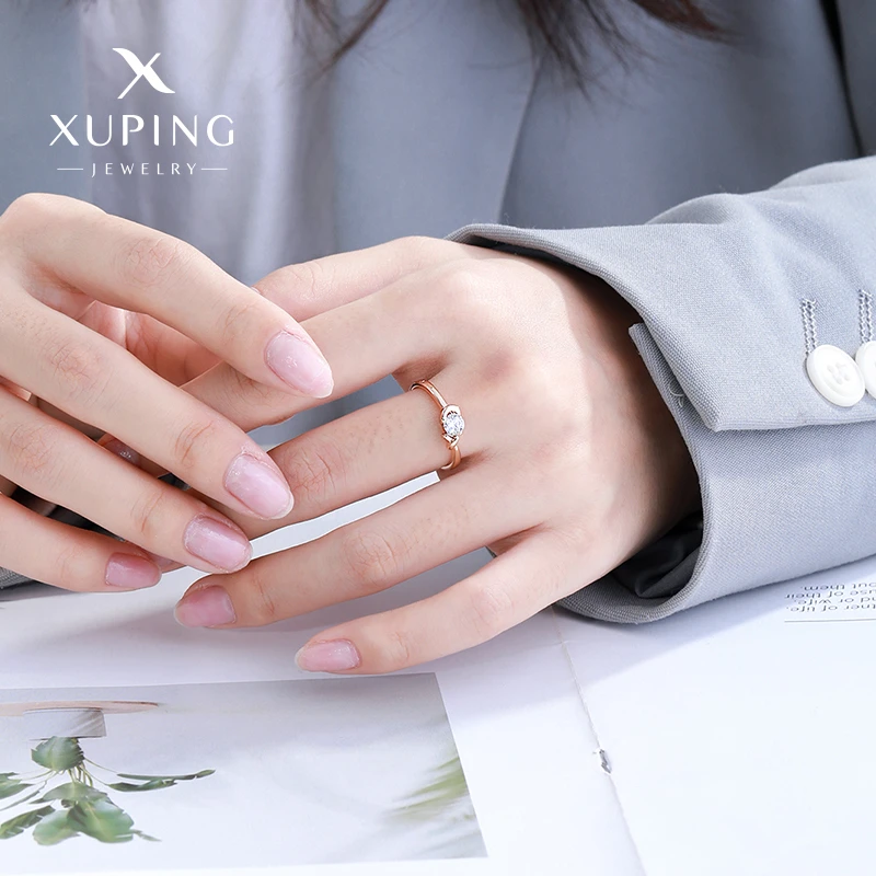 XUPING/旭平首饰 合金合成锆石戒指 气质经典简约GDX  X000896325