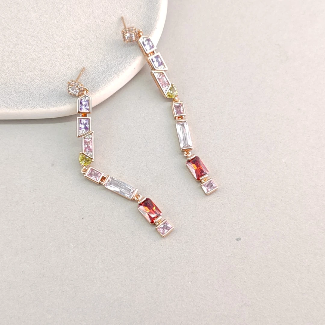 XUPING/旭平首饰 合金合成锆石耳饰 出游季【潘生福利】X000905747