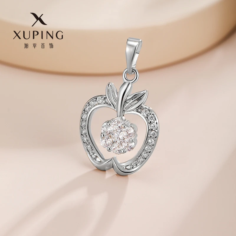 XUPING/旭平首饰 合金合成锆石吊坠 苹果失序混搭GDX  X000800687