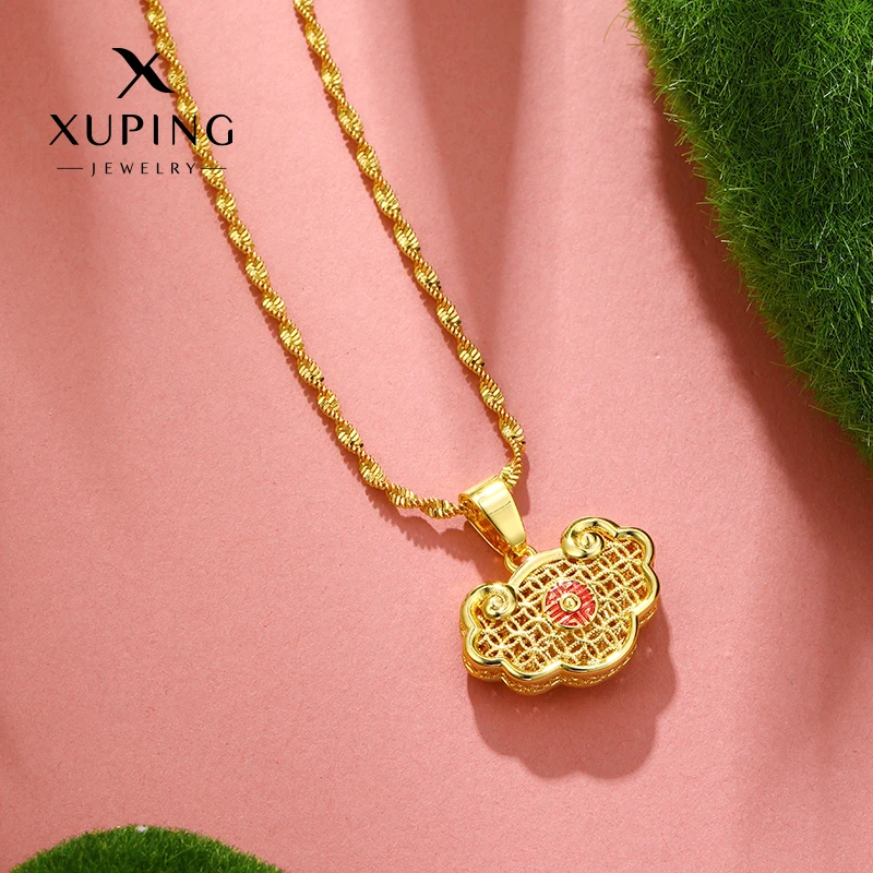XUPING/旭平首饰 合金吊坠 国潮风祥云锁轻质吊坠GDJ X000806370