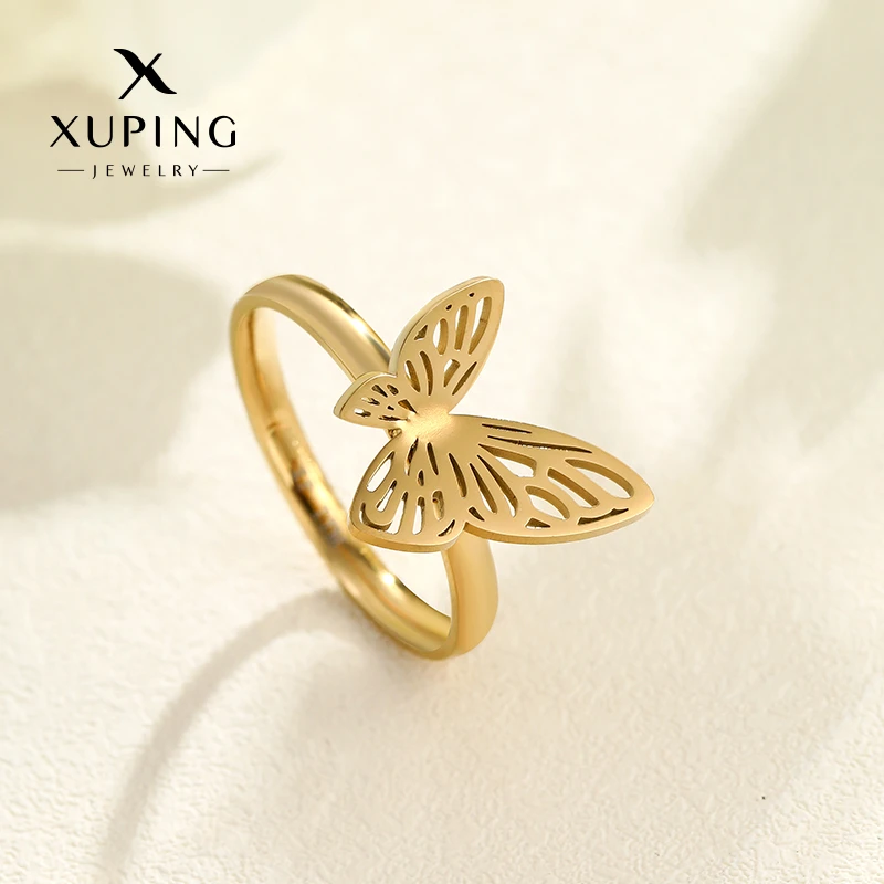 XUPING/旭平首饰 合金戒指 秋冬上新轻奢蝴蝶 GDJ PT0116170A19