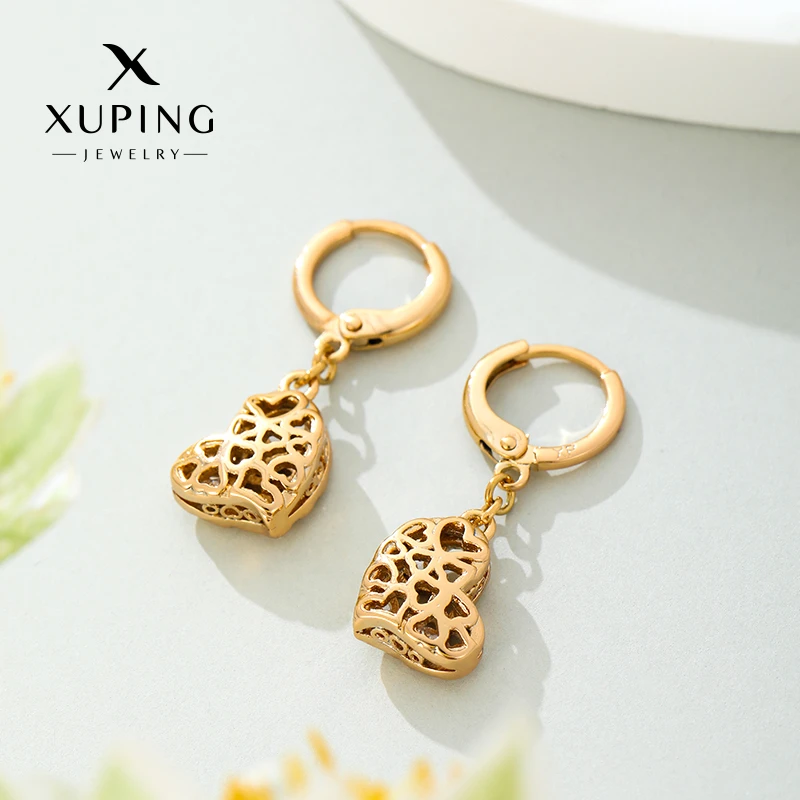 XUPING/旭平首饰 合金耳饰 年终狂欢气质镂空爱心 GDJ X000953667