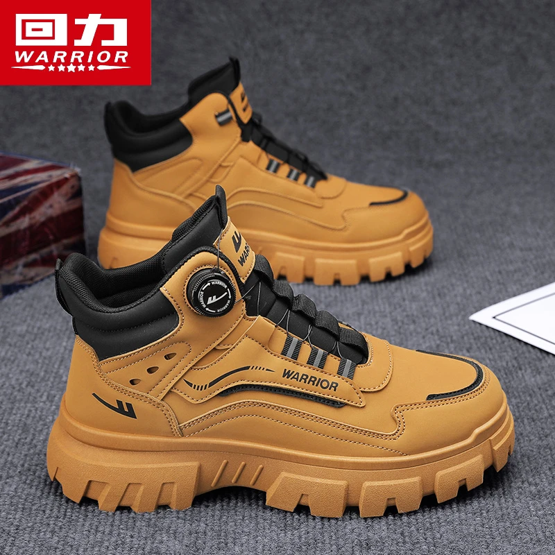 回力冬季英伦风马丁靴2025新款男士百搭工装靴耐磨增高男鞋运动鞋