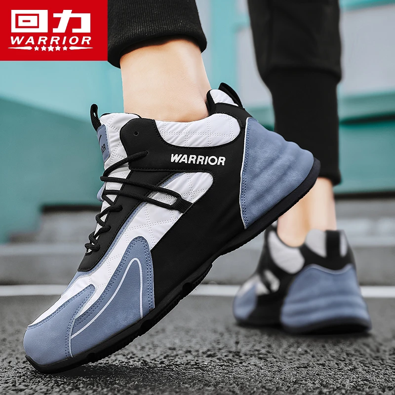 回力男鞋春秋高帮2025新款跑步鞋防水老爹鞋男士运动休闲鞋子男款