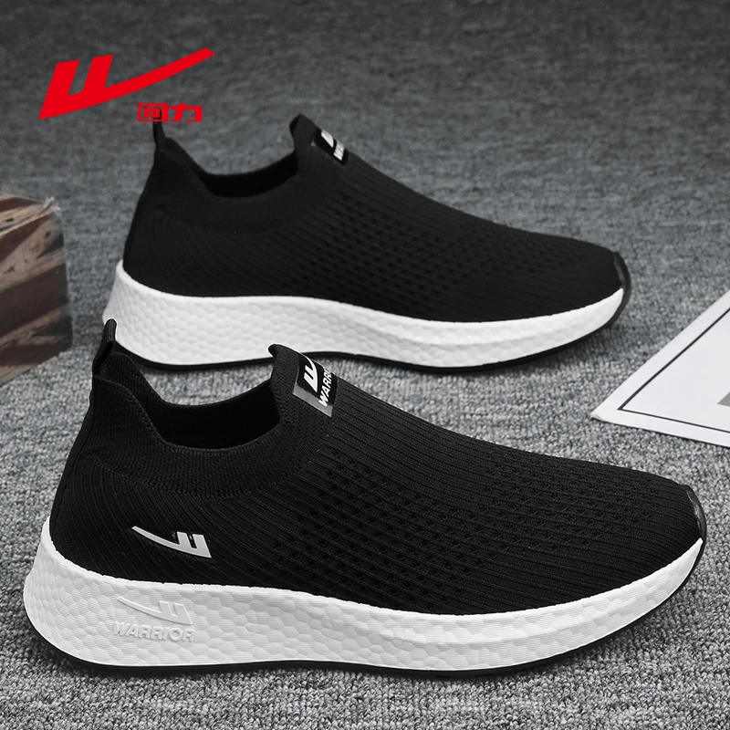 回力男鞋夏季款软底厚底板鞋懒人一脚蹬袜子休闲工作上班开车潮鞋